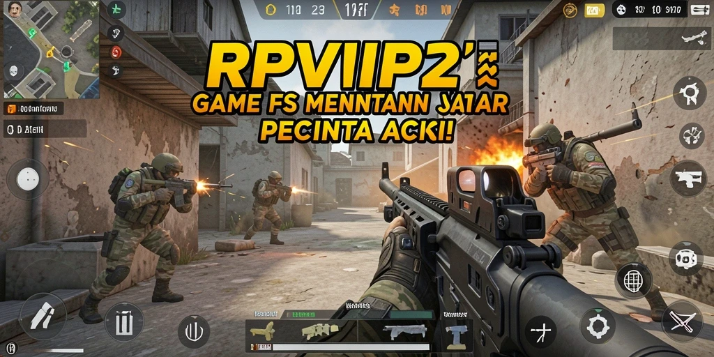 Tampilan gameplay RPVIP2 dengan aksi tembak-menembak seru.