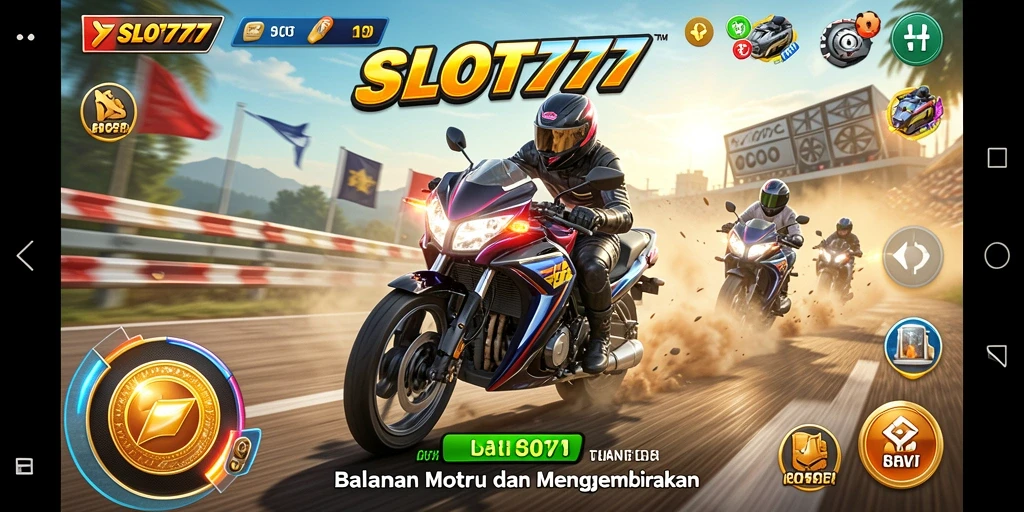Screenshot gameplay MOTOR RACING yang mendebarkan dari SLOT777.